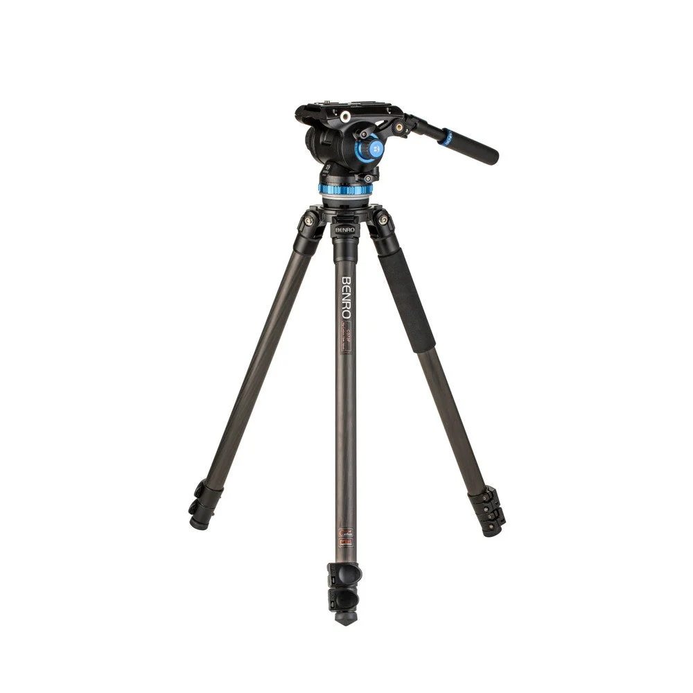 BenroC373F Carbon Fiber Single-Tube Tripod with S8Pro Fluid Video Head